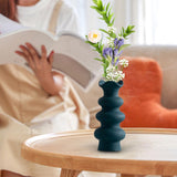 Maxbell Ceramic Flower Vase Modern Simple Flower Vase for Bedroom Party Dinner Table Green 21cm