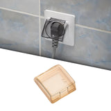 Maxbell Weatherproof Outlet Cover Outdoor Plug and Receptacle Protector for Bathroom Clear Champagne