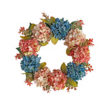 Maxbell Hydrangea Wreath Large Rustic 40cm Spring Wreaths for Front Door Party Porch