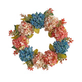 Maxbell Hydrangea Wreath Large Rustic 40cm Spring Wreaths for Front Door Party Porch