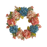 Maxbell Hydrangea Wreath Large Rustic 40cm Spring Wreaths for Front Door Party Porch