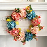 Maxbell Hydrangea Wreath Large Rustic 40cm Spring Wreaths for Front Door Party Porch