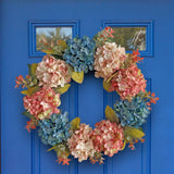 Maxbell Hydrangea Wreath Large Rustic 40cm Spring Wreaths for Front Door Party Porch