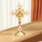 Maxbell Standing Crucifix Jesus Cross Statue Table Cross for Altar Chapel Home Decor