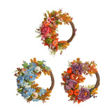 Maxbell Front Door Fall Wreath Artificial Garland Flower Party Autumn Harvest Wreath Orange Flower