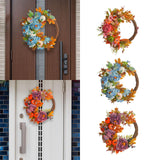 Maxbell Front Door Fall Wreath Artificial Garland Flower Party Autumn Harvest Wreath Orange Flower
