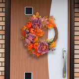 Maxbell Front Door Fall Wreath Artificial Garland Flower Party Autumn Harvest Wreath Violet Flower