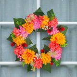 Maxbell Fall Wreath Harvest Chrysanthemum Wall Decorative Window Thanksgiving Wreath