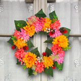 Maxbell Fall Wreath Harvest Chrysanthemum Wall Decorative Window Thanksgiving Wreath