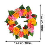 Maxbell Fall Wreath Harvest Chrysanthemum Wall Decorative Window Thanksgiving Wreath
