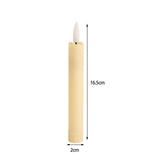 Maxbell 6x LED Candles 3D Wick Flameless Taper Candles for Wedding Party ivorys white