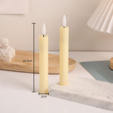Maxbell 6x LED Candles 3D Wick Flameless Taper Candles for Wedding Party ivorys white