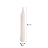 Maxbell 6x LED Candles 3D Wick Flameless Taper Candles for Wedding Party white
