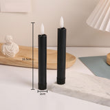 Maxbell 6x LED Candles 3D Wick Flameless Taper Candles for Wedding Party black