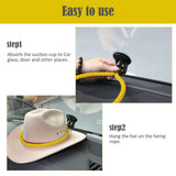 Maxbell Hat Rack with Suction Cup Hat Mounts for Your Vehicle for Cabinet Windshield White