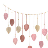 Maxbell Macrame Wall Hanging Woven Tapestry Bohemian Wall Art Decor for Nursery Room Pink