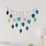 Maxbell Macrame Wall Hanging Woven Tapestry Bohemian Wall Art Decor for Nursery Room Blue