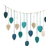 Maxbell Macrame Wall Hanging Woven Tapestry Bohemian Wall Art Decor for Nursery Room Blue