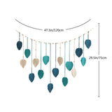 Maxbell Macrame Wall Hanging Woven Tapestry Bohemian Wall Art Decor for Nursery Room Blue