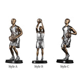 Maxbell Basketball Players Statue Collectible Figurines Gift Cabinet Resin Sculpture Style A