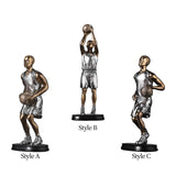 Maxbell Basketball Players Statue Collectible Figurines Gift Cabinet Resin Sculpture Style A