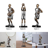 Maxbell Basketball Players Statue Collectible Figurines Gift Cabinet Resin Sculpture Style A