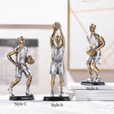 Maxbell Basketball Players Statue Collectible Figurines Gift Cabinet Resin Sculpture Style A