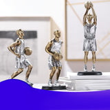 Maxbell Basketball Players Statue Collectible Figurines Gift Cabinet Resin Sculpture Style A