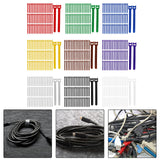 Maxbell 50 Pieces Releasable Cable Ties Removable Heavy Duty Fastening Hook and Loop red