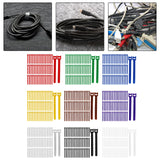 Maxbell 50 Pieces Releasable Cable Ties Removable Heavy Duty Fastening Hook and Loop red