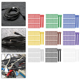 Maxbell 50 Pieces Releasable Cable Ties Removable Heavy Duty Fastening Hook and Loop red