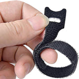 Maxbell 50 Pieces Releasable Cable Ties Removable Heavy Duty Fastening Hook and Loop red