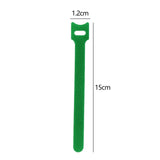 Maxbell 50 Pieces Releasable Cable Ties Removable Heavy Duty Fastening Hook and Loop green