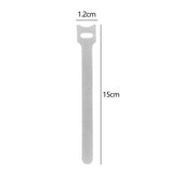 Maxbell 50 Pieces Releasable Cable Ties Removable Heavy Duty Fastening Hook and Loop gray