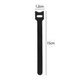 Maxbell 50 Pieces Releasable Cable Ties Removable Heavy Duty Fastening Hook and Loop black