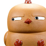 Maxbell Small Duck Statue Cute Crafts Decorative Duck Figurine for Office Table Home left eye squint
