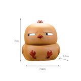 Maxbell Small Duck Statue Cute Crafts Decorative Duck Figurine for Office Table Home left eye squint