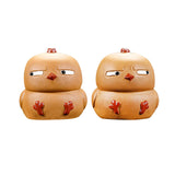 Maxbell Small Duck Statue Cute Crafts Decorative Duck Figurine for Office Table Home left eye squint