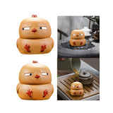 Maxbell Small Duck Statue Cute Crafts Decorative Duck Figurine for Office Table Home left eye squint