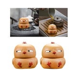Maxbell Small Duck Statue Cute Crafts Decorative Duck Figurine for Office Table Home left eye squint