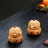 Maxbell Small Duck Statue Cute Crafts Decorative Duck Figurine for Office Table Home left eye squint