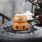 Maxbell Small Duck Statue Cute Crafts Decorative Duck Figurine for Office Table Home left eye squint