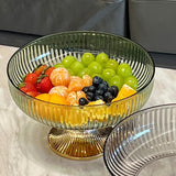 Maxbell Fruit Bowl Decor Pedestal Fruit Bowl for Table Centerpiece Living Room Party Gray Silver