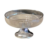 Maxbell Fruit Bowl Decor Pedestal Fruit Bowl for Table Centerpiece Living Room Party Gray Silver