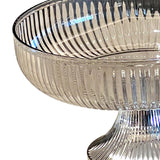 Maxbell Fruit Bowl Decor Pedestal Fruit Bowl for Table Centerpiece Living Room Party Gray Silver