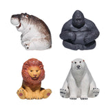 Maxbell Miniature Animal Figurine Small Animal Statue for Living Room Bookcase Decor Hippo