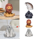 Maxbell Miniature Animal Figurine Small Animal Statue for Living Room Bookcase Decor Hippo