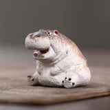 Maxbell Miniature Animal Figurine Small Animal Statue for Living Room Bookcase Decor Hippo