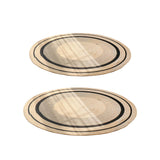 Maxbell Hand Woven Carpet Rustic Circular Rug Floor Mat for Home Living Room Bedroom 100cmx100cm