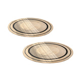Maxbell Hand Woven Carpet Rustic Circular Rug Floor Mat for Home Living Room Bedroom 100cmx100cm
